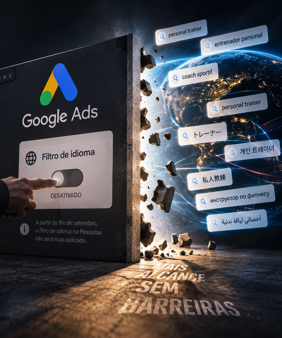 Google Ads deixa de aplicar filtro de idioma na Pesquisa no fim de setembro