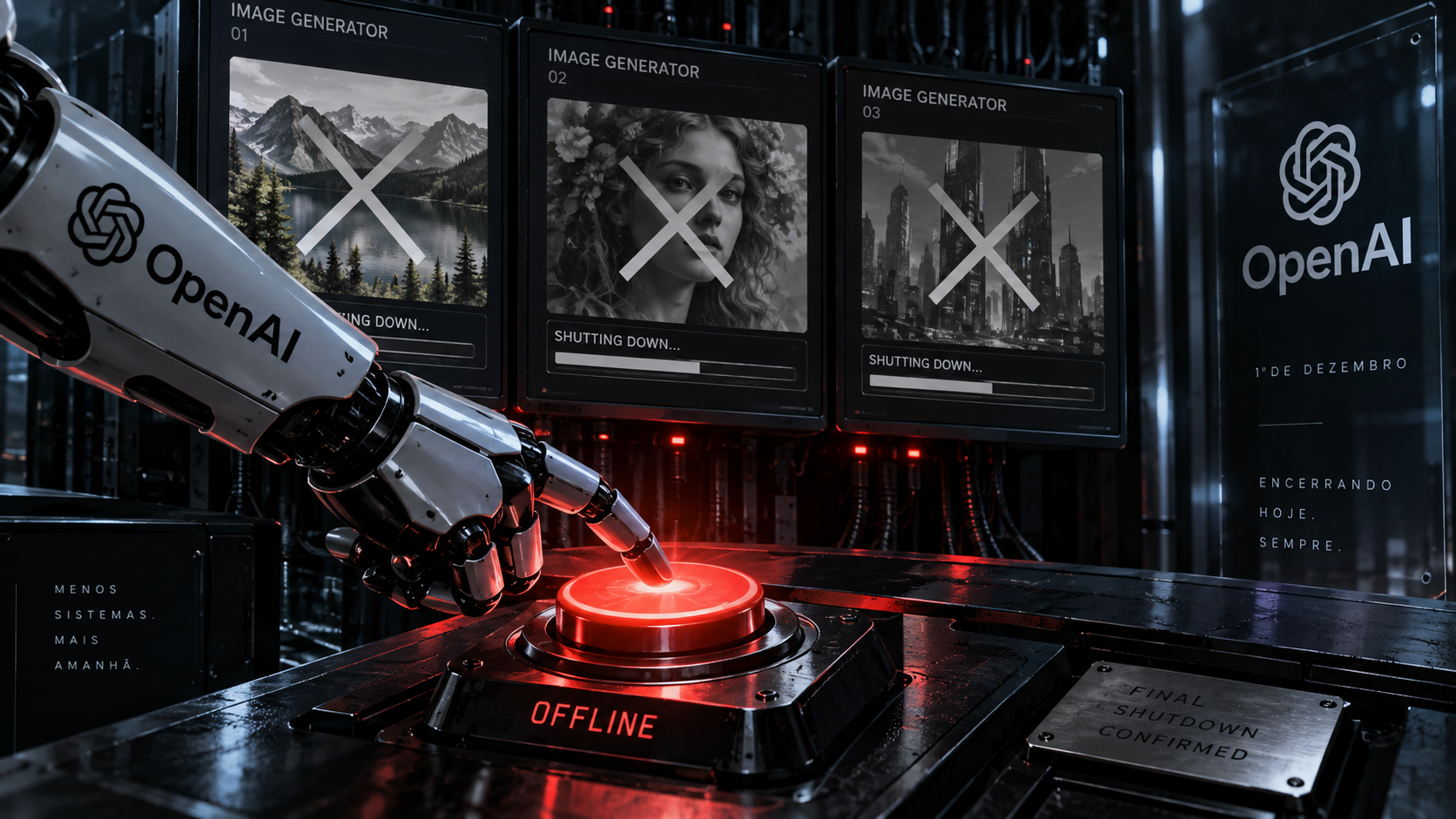 OpenAI desliga três geradores de imagem em 1º de dezembro